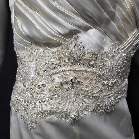 NWT~$1850~CB COUTURE~6/8~IVORY STRAPLESS MERMAID FIT & FLARE WEDDING DRESS - Picture 11 of 16